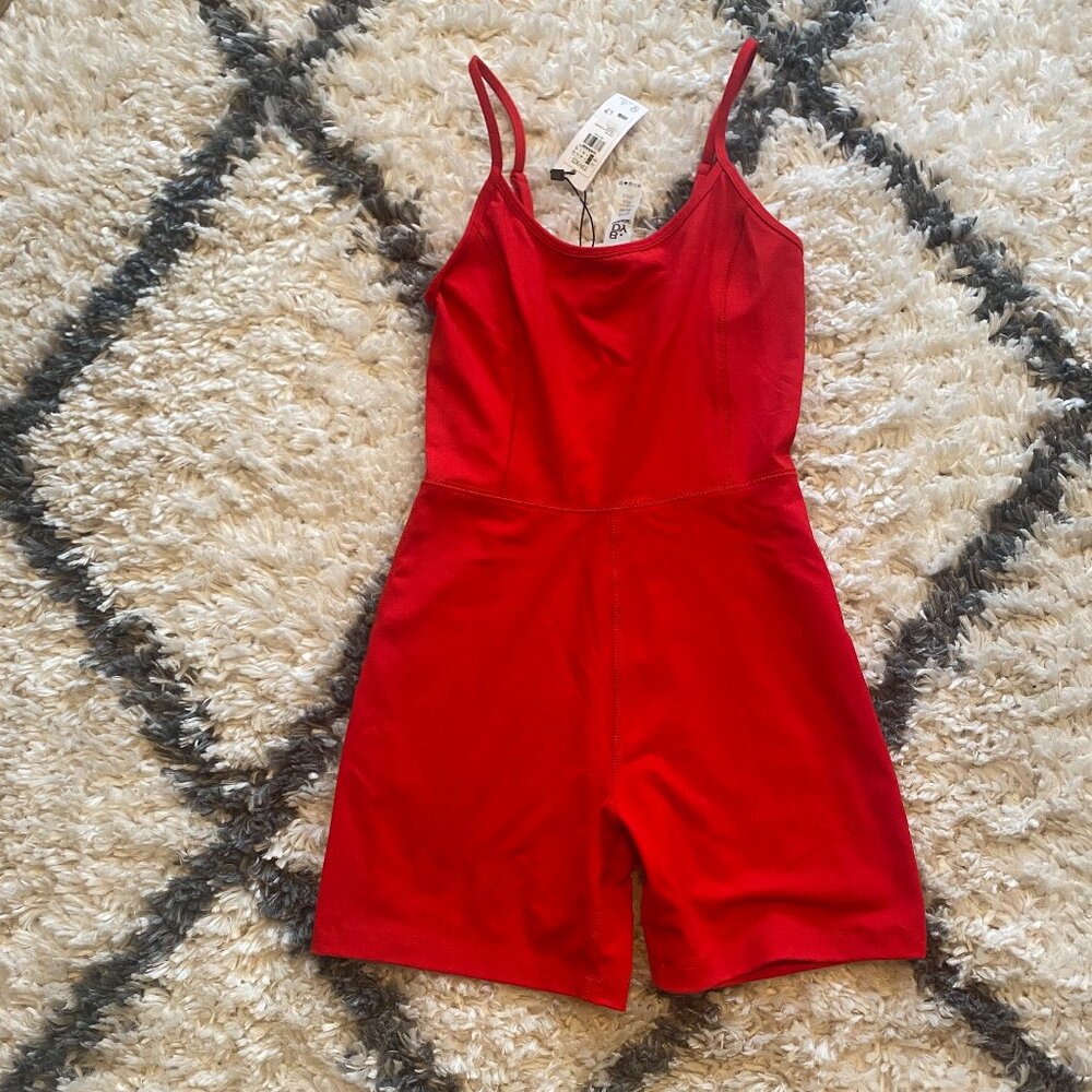 NWT red maia garage active romper bodysuit size XS